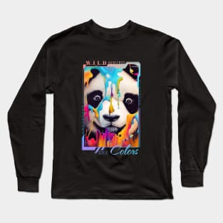 Panda Bear Animal Discovery Adventure Nature Planet Earth Paint Long Sleeve T-Shirt